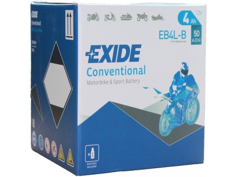 Exide EB4L-B 12v 4Ah Wet Motorcycle Battery Exide EB4L-B 12v 4Ah Wet Motorcycle Battery
