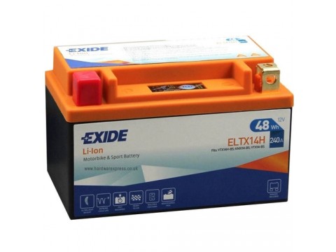 Exide ELTX14H 12V 48Wh Lithium Motorcycle Battery Exide ELTX14H 12V 48Wh Lithium Motorcycle Battery
