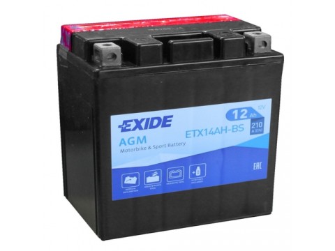 Exide ETX14AH-BS 12v 12Ah AGM Motorcycle Battery (YTX14AHBS) Exide ETX14AH-BS 12v 12Ah AGM Motorcycle Battery (YTX14AHBS)