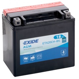 Exide ETX20CH-BS 12v 18Ah AGM Motorcycle Battery (YTX20CHBS)