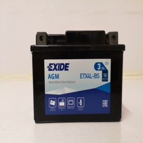 Exide ETX4L-BS 12v 3Ah AGM Motorcycle Battery (YTX4LBS) (ETX4LBS)