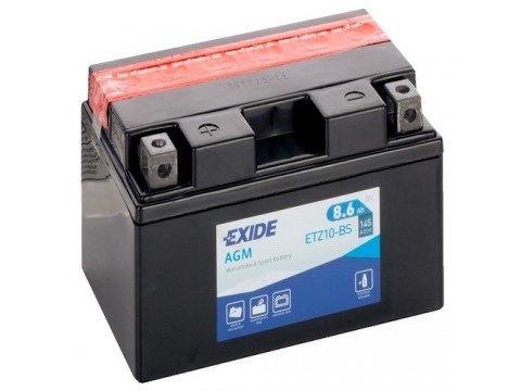 Exide ETZ10-BS 12v 8.6Ah AGM Motorcycle Battery (YTZ10BS) Exide ETZ10-BS 12v 8.6Ah AGM Motorcycle Battery (YTZ10BS)