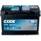 EXIDE EL700 STOP START 096EFB 12V 70AH CAR BATTERY