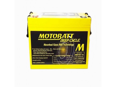 Motobatt MB105-12 12V 115Ah Motorcycle MB115-12 Battery 