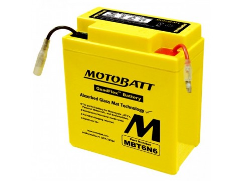 Motobatt MBT6N6 6V 6Ah Motorcycle Battery Motobatt MBT6N6 6V 6Ah Motorcycle Battery