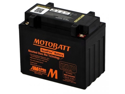   Motobatt MBTX9UHD 12V 10Ah Motorcycle Battery 