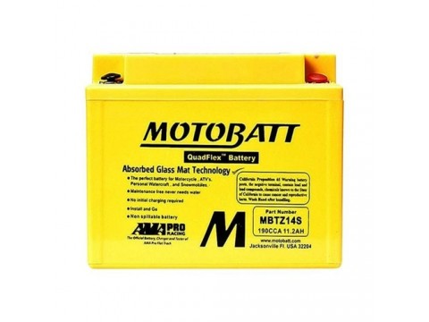 Motobatt MBTZ14S 12V 11Ah Motorcycle Battery Motobatt MBTZ14S 12V 11Ah Motorcycle Battery