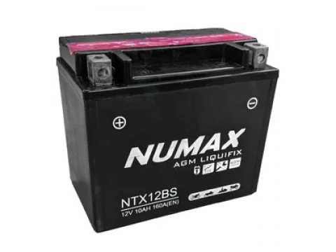 Numax YTX12-BS 12v 10Ah AGM Motorcycle Battery