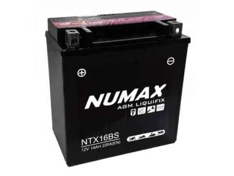 Numax YTX16-BS 12v 14Ah AGM Motorcycle Battery