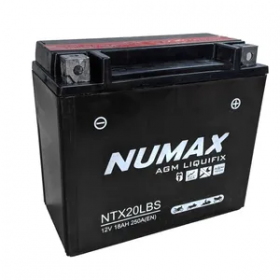 Numax YTX20L-BS 12v 18Ah AGM Motorcycle Battery