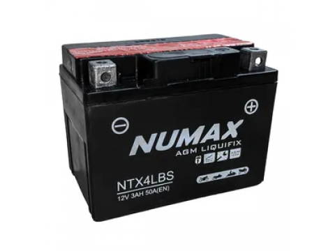 Numax YTX4L-BS 12v 3Ah AGM Motorcycle Battery