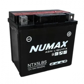 Numax YTX5L-BS 12v 4Ah AGM Motorcycle Battery