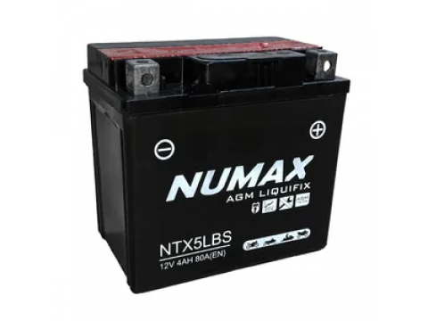 Numax YTX5L-BS 12v 4Ah AGM Motorcycle Battery
