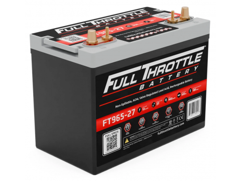FULL THROTTLE FT965-27 100AH AGM 068523 BATTERY FULL THROTTLE FT965-27 100AH AGM 068523 BATTERY
