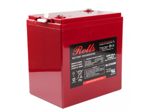 Rolls 6V S6-275AGM Deep Cycle Battery S6275AGM NB QUANTITY DISCOUNTS APPLY Rolls 6V S6-275AGM Deep Cycle Battery S6275AGM NB QUANTITY DISCOUNTS APPLY