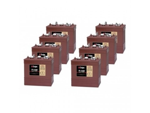Trojan T105 x 8 6v 225Ah Deep Cycle Batteries T105LPT Trojan T105 x 8 6v 225Ah Deep Cycle Batteries T105LPT