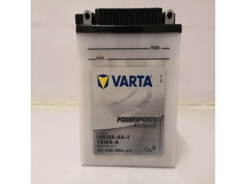 Varta YB12A-A Funstart Wet Motorcycle Battery (512 011 012) (YB12AA) (12N12A-4A-1) 12V 12Ah Varta YB12A-A Funstart Wet Motorcycle Battery (512 011 012) (YB12AA) (12N12A-4A-1) 12V 12Ah