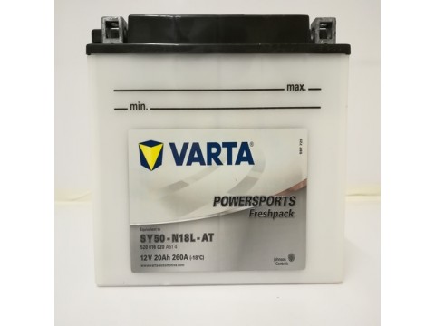 Varta SY50-N18L-AT Funstart Wet Motorcycle Battery (520 016 020) (SY50-N18L-AT) 12V 20Ah Varta SY50-N18L-AT Funstart Wet Motorcycle Battery (520 016 020) (SY50-N18L-AT) 12V 20Ah