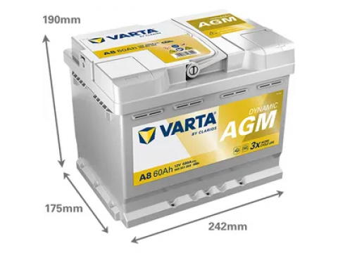 Varta D52 Start-Stop 027AGM Car Battery 560901068 A8 