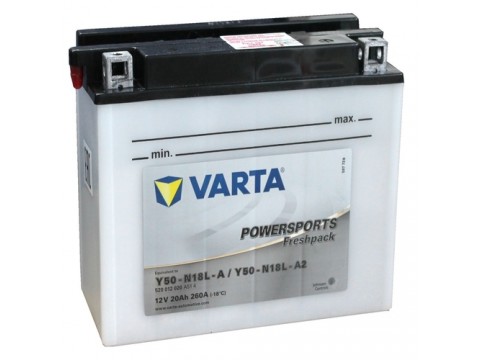 Varta Y50-N18L-A2 Funstart Wet Motorcycle Battery (520 012 020) (Y50-N18L-A) 12V 20Ah Varta Y50-N18L-A2 Funstart Wet Motorcycle Battery (520 012 020) (Y50-N18L-A) 12V 20Ah