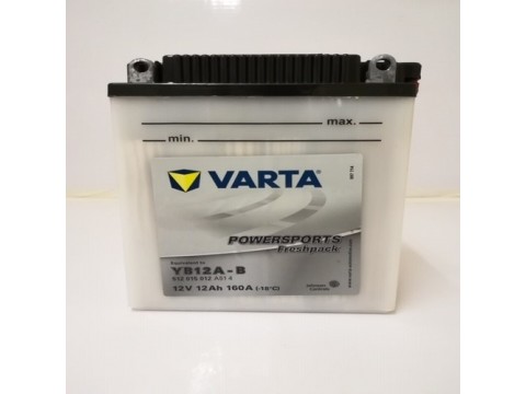 Varta YB12A-B Funstart Wet Motorcycle Battery (512 015 012) (YB12AB) 12V 12Ah Varta YB12A-B Funstart Wet Motorcycle Battery (512 015 012) (YB12AB) 12V 12Ah