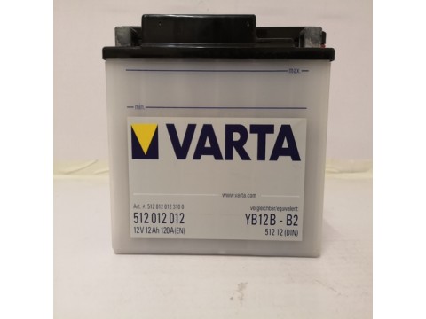 Varta YB12B-B2 Funstart Wet Motorcycle Battery (512 012 012) (YB12BB2) 12V 12Ah Varta YB12B-B2 Funstart Wet Motorcycle Battery (512 012 012) (YB12BB2) 12V 12Ah