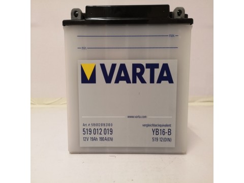 Varta YB16-B Funstart Wet Motorcycle Battery (519 012 019) (YB16B) 12V 19Ah Varta YB16-B Funstart Wet Motorcycle Battery (519 012 019) (YB16B) 12V 19Ah