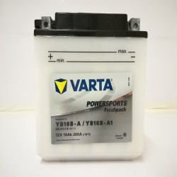 Varta YB16B-A Funstart Wet Motorcycle Battery (516 015 016) (YB16BA) (YB16B-A1) 12V 16Ah
