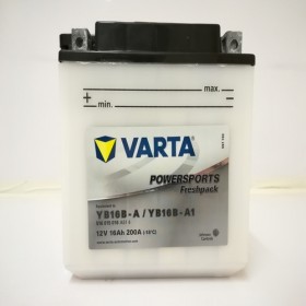 Varta YB16B-A Funstart Wet Motorcycle Battery (516 015 016) (YB16BA) (YB16B-A1) 12V 16Ah