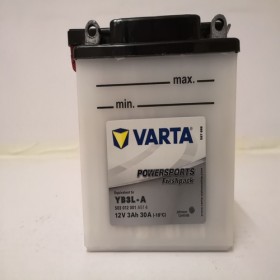 Varta YB3L-A Funstart Wet Motorcycle Battery (503 012 001) (YB3LA) 12V 3Ah