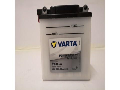 Varta YB3L-A Funstart Wet Motorcycle Battery (503 012 001) (YB3LA) 12V 3Ah Varta YB3L-A Funstart Wet Motorcycle Battery (503 012 001) (YB3LA) 12V 3Ah