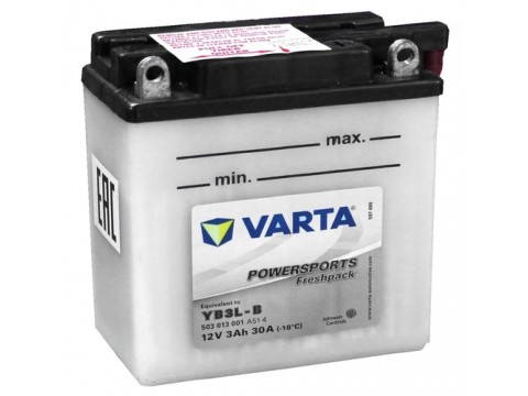 Varta YB3L-B Funstart Wet Motorcycle Battery (503 013 001) (YB3LB) 12V 3Ah Varta YB3L-B Funstart Wet Motorcycle Battery (503 013 001) (YB3LB) 12V 3Ah
