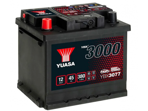 YUASA YBX3077 45Ah 380CCA 077 Car Battery YUASA YBX3077 45Ah 380CCA 077 Car Battery