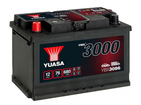 YUASA YBX3086 75Ah 650CCA 086 Car Battery YUASA YBX3086 75Ah 650CCA 086 Car Battery