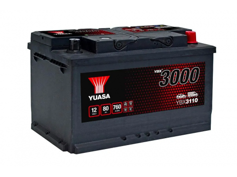 YUASA YBX3110 80Ah 720CCA 110 Car Battery YUASA YBX3110 80Ah 720CCA 110 Car Battery
