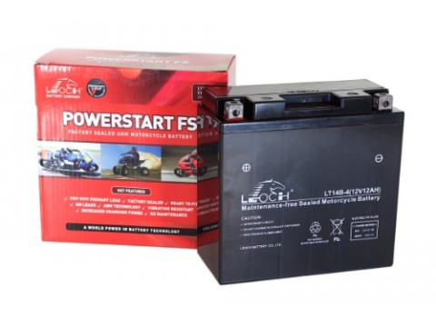Leoch YT14B-BS 12v 12Ah Motorcycle Battery