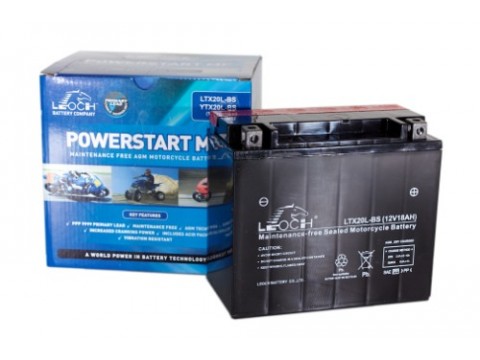 Leoch YTX20L-BS 12v 18Ah Motorcycle Battery