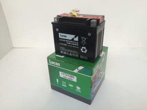 Lucas YTX12BS 10Ah  Motor Cycle Battery