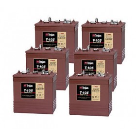 6 x T105 6v 225Ah Golf Buggy Batteries (T-105) t105