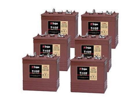 6 x T105 6v 225Ah Golf Buggy Batteries (T-105) t105
