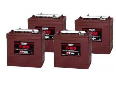 Trojan T105 X 4 6v 225Ah Deep Cycle Batteries T105LPT Trojan T105 X 4 6v 225Ah Deep Cycle Batteries T105LPT