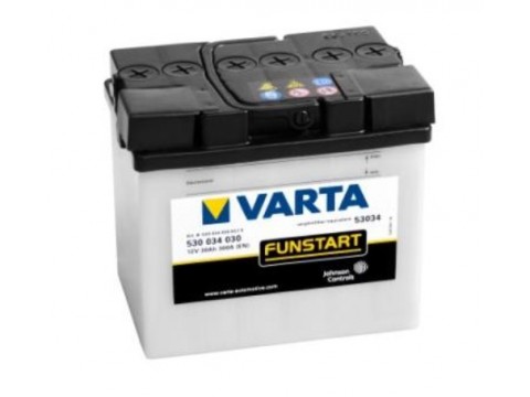 Varta 53034 Funstart Wet Motorcycle Battery 530400030 12V 30Ah Varta 53034 Funstart Wet Motorcycle Battery 530400030 12V 30Ah