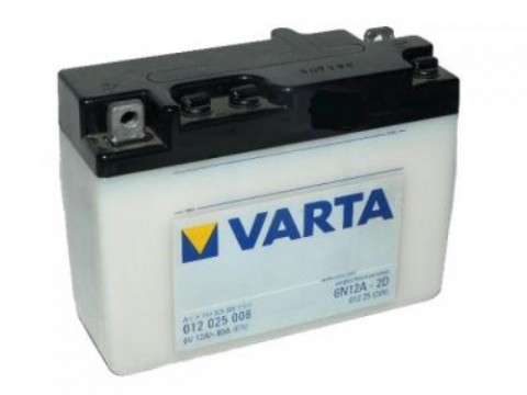 Varta 6N12A-2D Funstart Freshpack Motorcycle Battery (012 025 008) (6N12A2D) 12V 12Ah Varta 6N12A-2D Funstart Freshpack Motorcycle Battery (012 025 008) (6N12A2D) 12V 12Ah