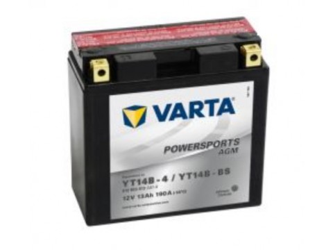 Varta YT14B-BS Funstart AGM Motorcycle Battery (512 903 013) (YT14BBS) (YT14B-4) 12V 12Ah Varta YT14B-BS Funstart AGM Motorcycle Battery (512 903 013) (YT14BBS) (YT14B-4) 12V 12Ah