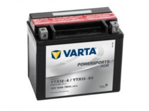 Varta YTX12-BS Funstart AGM Motorcycle Battery (510 012 009) (YTX12BS) 12V 10Ah Varta YTX12-BS Funstart AGM Motorcycle Battery (510 012 009) (YTX12BS) 12V 10Ah