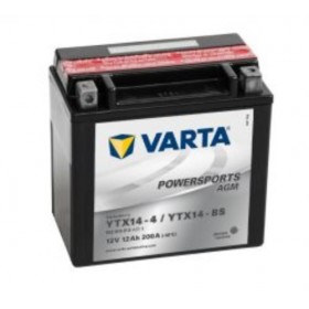 Varta YTX14-BS Funstart AGM Motorcycle Battery (512 014 010) (YTX14BS) 12V 12Ah