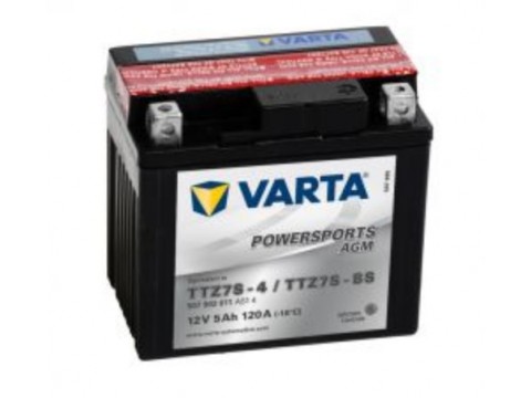 Varta TTZ7S-BS Funstart AGM Motorcycle Battery (507 902 011) (YTZ7SBS) 12V 5Ah Varta TTZ7S-BS Funstart AGM Motorcycle Battery (507 902 011) (YTZ7SBS) 12V 5Ah