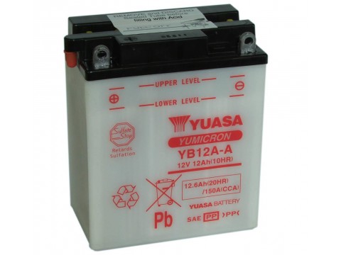 Yuasa YB12AA 12V 12Ah Motorcycle Battery (YB12A-A)