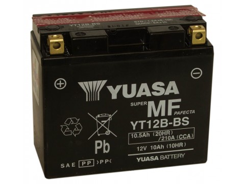 Yuasa YT12BBS 12V 10.5Ah AGM Motorcycle Battery Yuasa YT12BBS 12V 10.5Ah AGM Motorcycle Battery