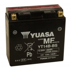 Yuasa YT14BBS 12v 12.6Ah AGM Motorcycle Battery